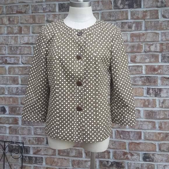 TALBOTS button down round neck jacket sz 10 - Picture 2 of 4